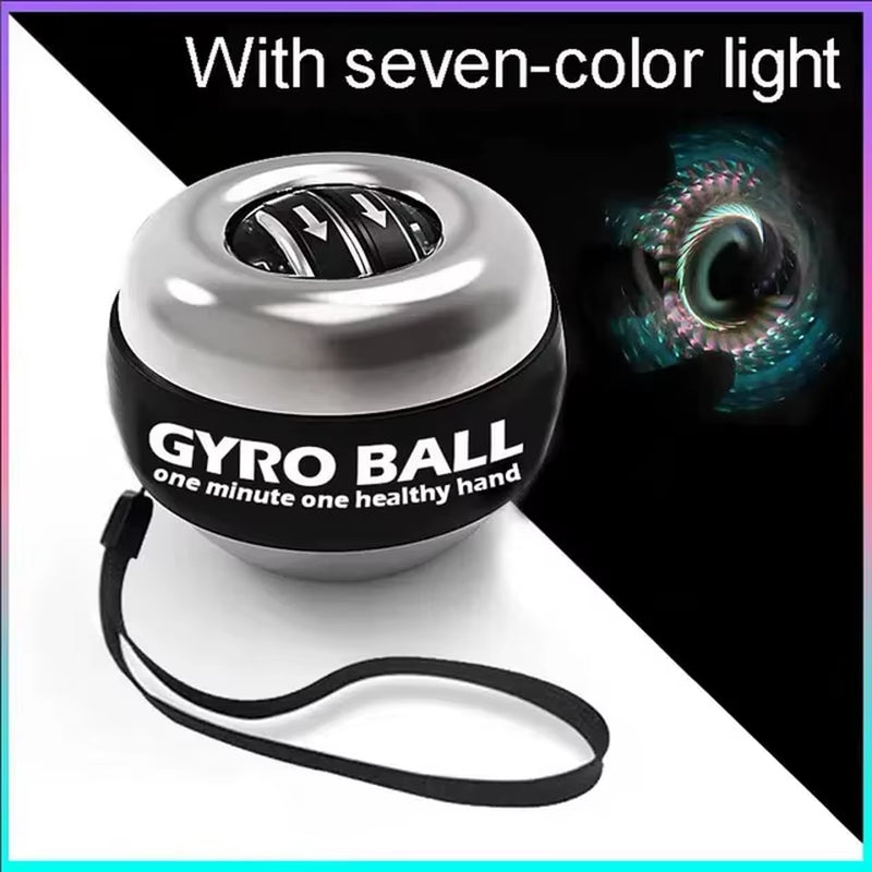 LED Gyroscopic Wrist Trainer - Auto-Start Arm and Forearm Exerciser for Enhanced Strength and Fitness